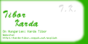 tibor karda business card